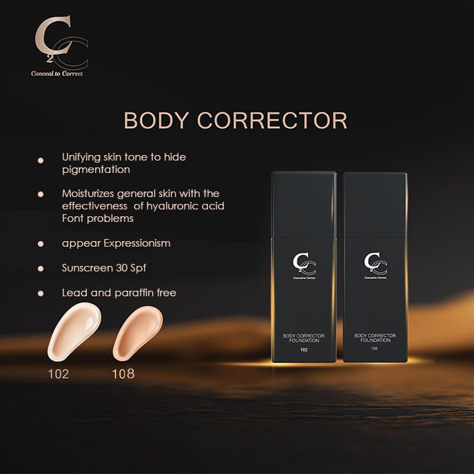 Conceal to correct body corrector 102